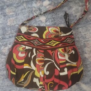 Vera Bradley Red and Brown Crossbody Bag